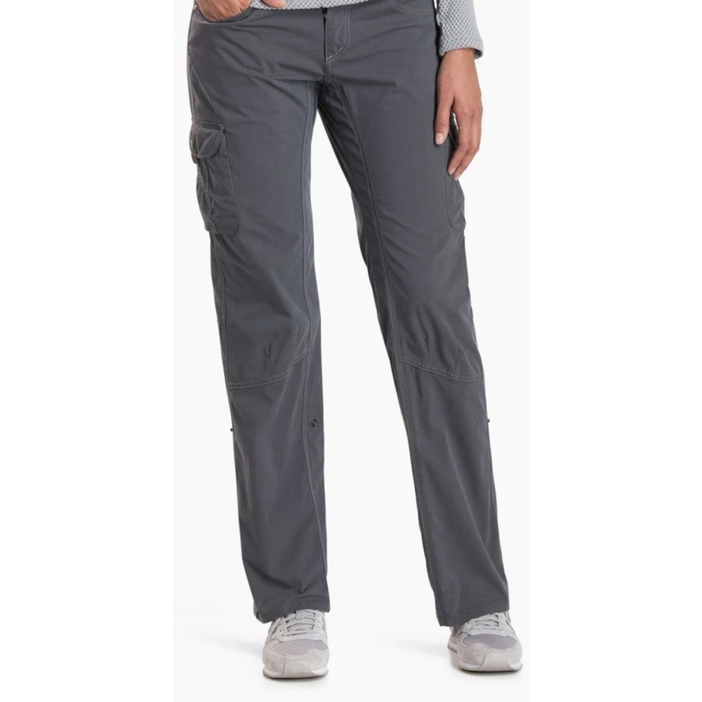 Kuhl Splash Roll-Up Cargo Pants Size 8 Reg Grey Straight‎ Leg Hiking Outdoor